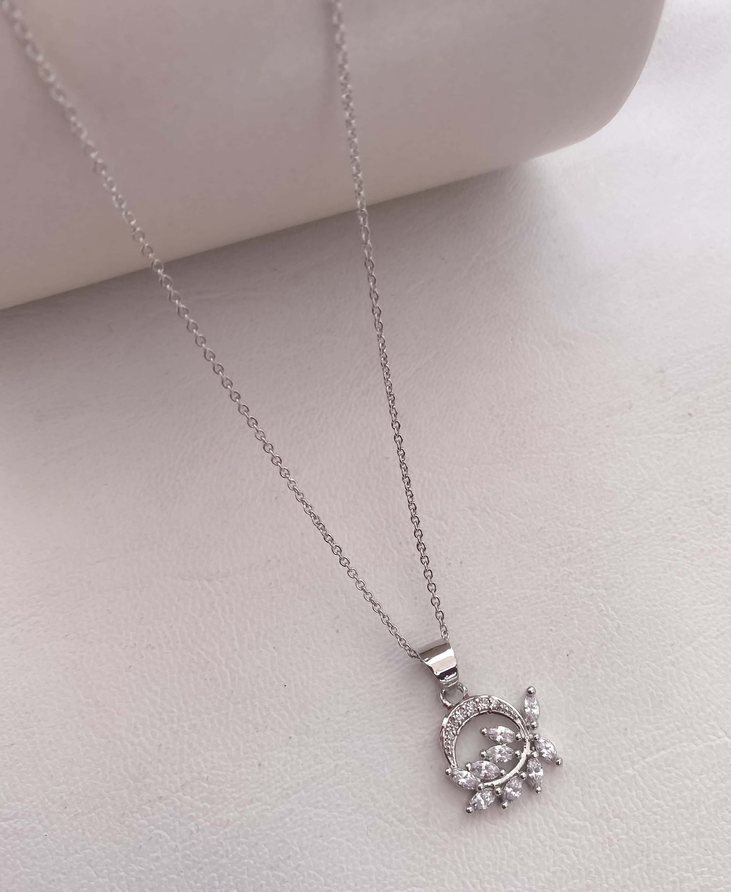 American Diamond Mix Colour Pendant Set Without Earring - Chain Pendal - Belleza Jewels