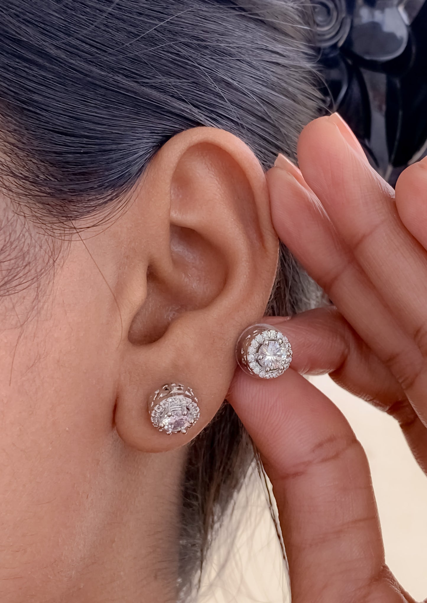 Buy 1 Get 1 Free American Diamond Silver Fancy Earrings - Earrings - Belleza Jewels