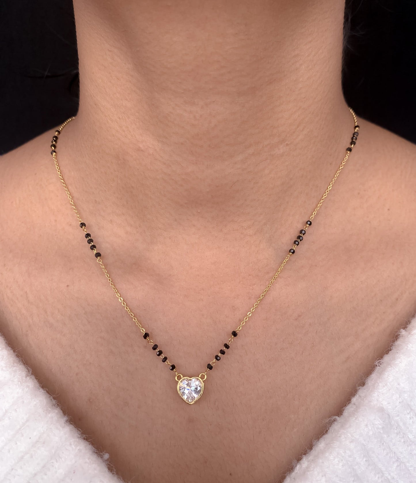Buy 1 Get 1 Free American Diamond High Gold Plated Fancy Delicate Mangalsutra - Mangalsutra - Belleza Jewels