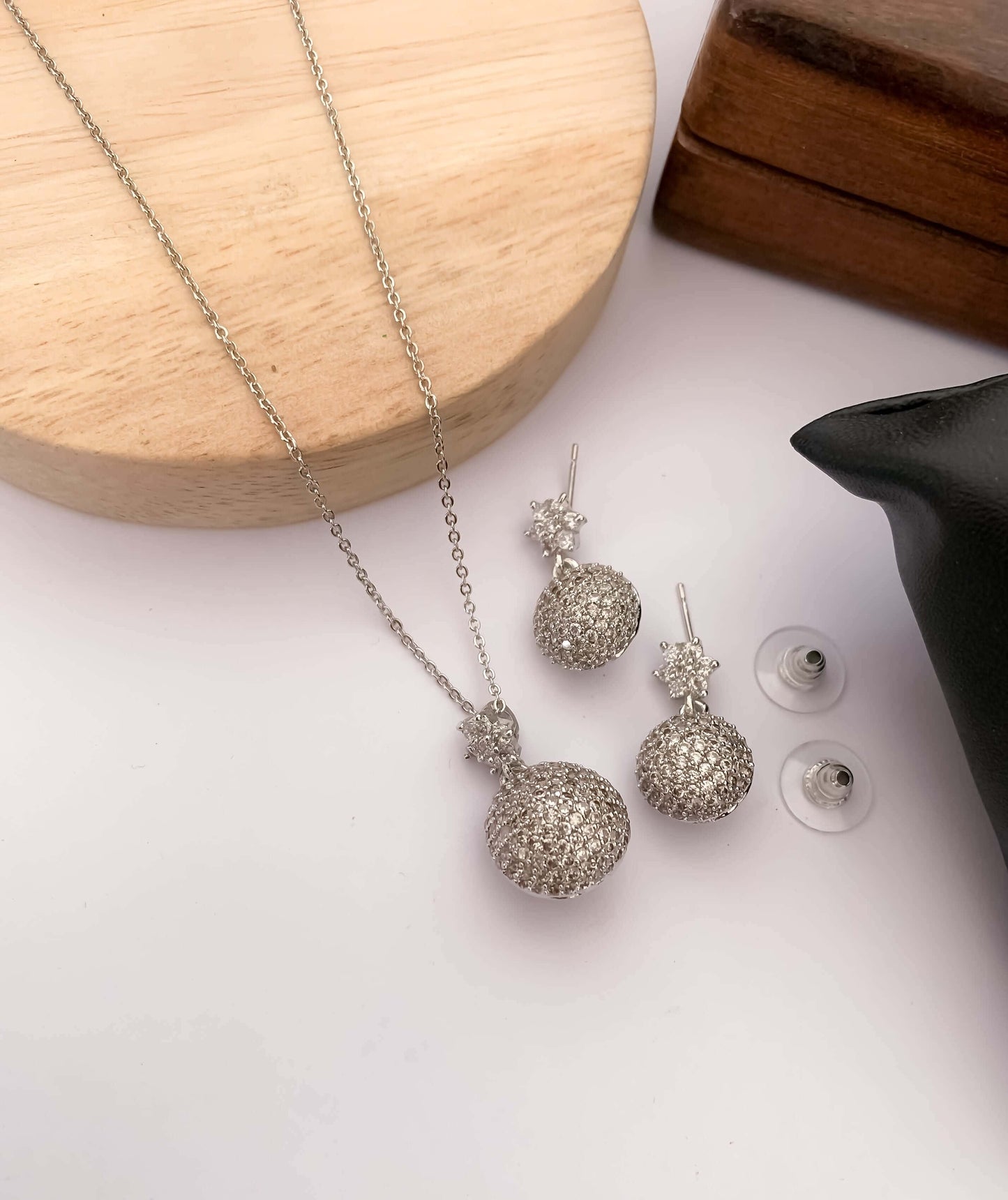 Regal Radiance: The American Diamond Royal Pendant Set by Belezza Jewels - Pendant Set - Belleza Jewels