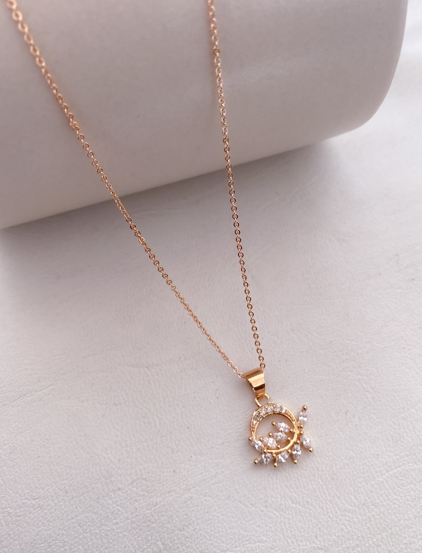 American Diamond Mix Colour Pendant Set Without Earring - Chain Pendal - Belleza Jewels