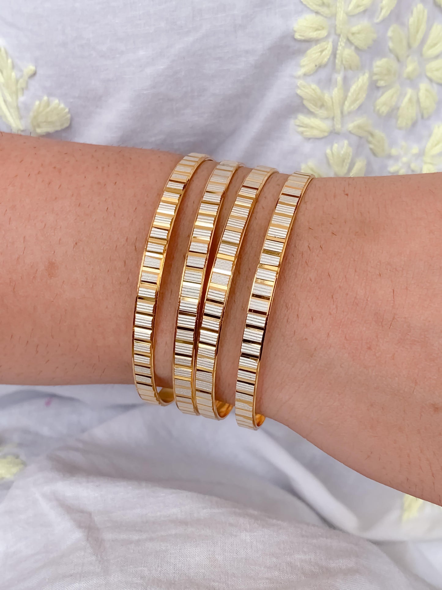 Buy 1 Get 1 Free -Meena Bangles ( set of 4 )