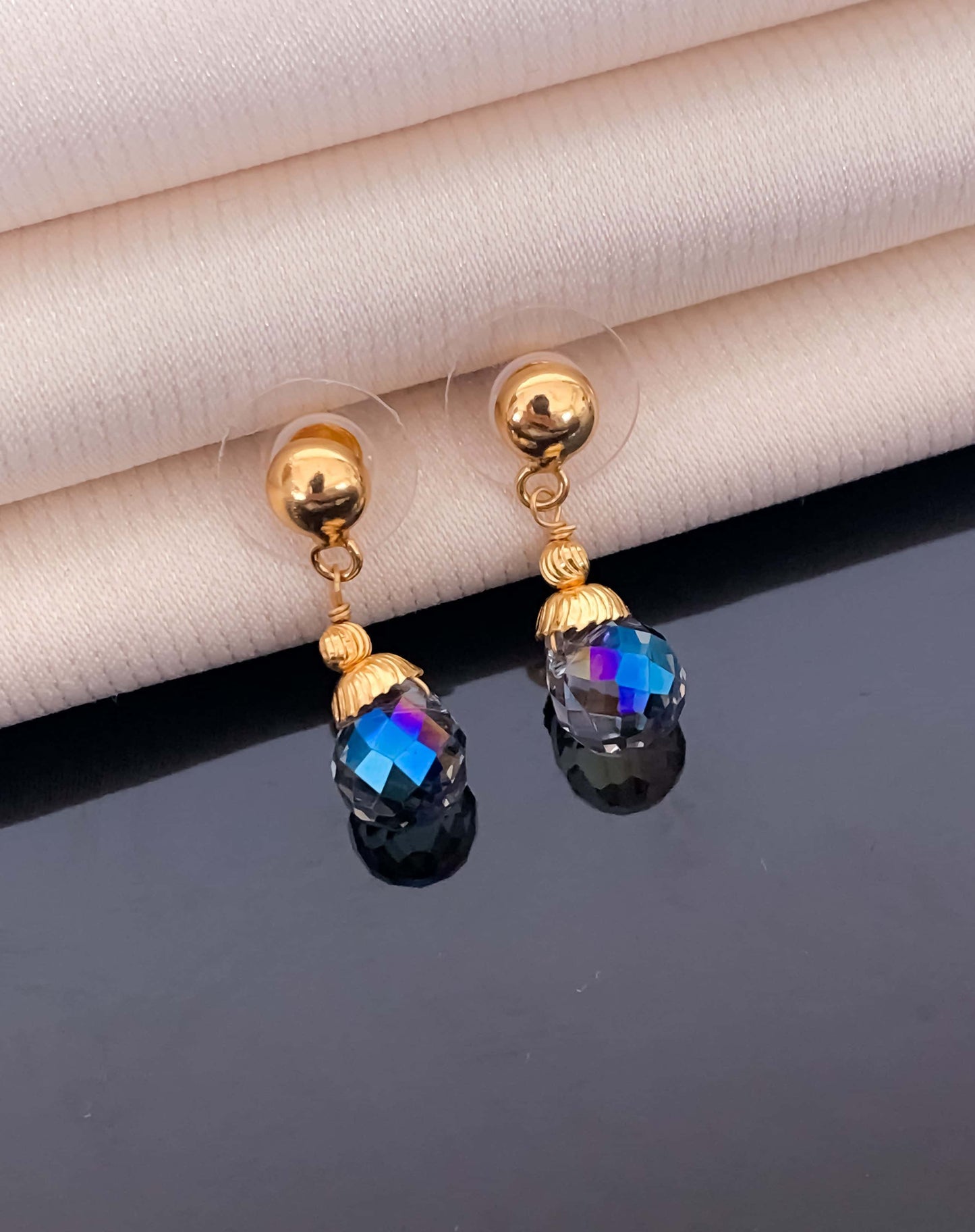 Crystal Multi Colour Fancy High Gold Western Mala Set - Western Mala Set - Belleza Jewels