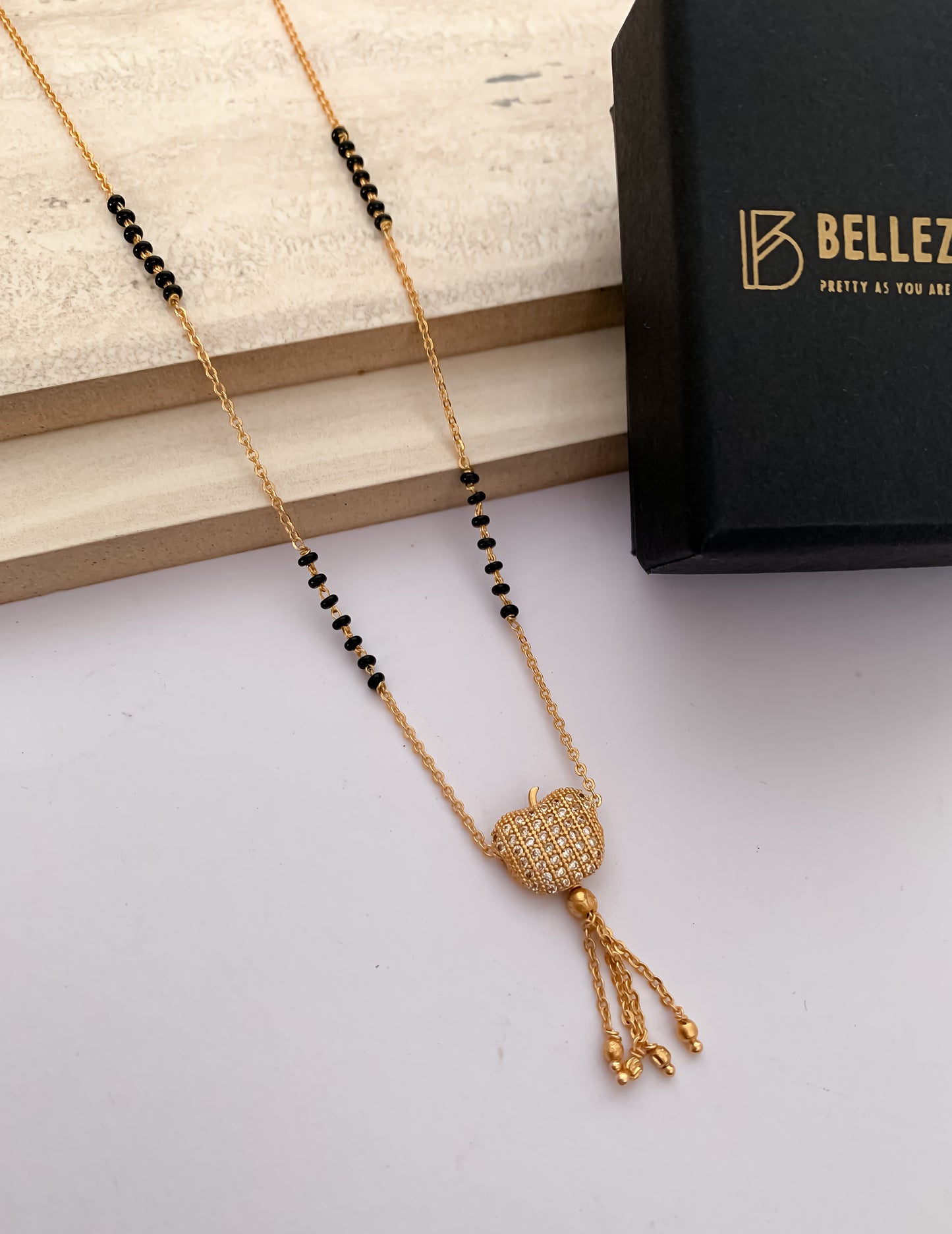 Buy 1 Get 1 free American Diamond Apple Fancy High gold Hanging Mangalsutra - Mangalsutra - Belleza Jewels