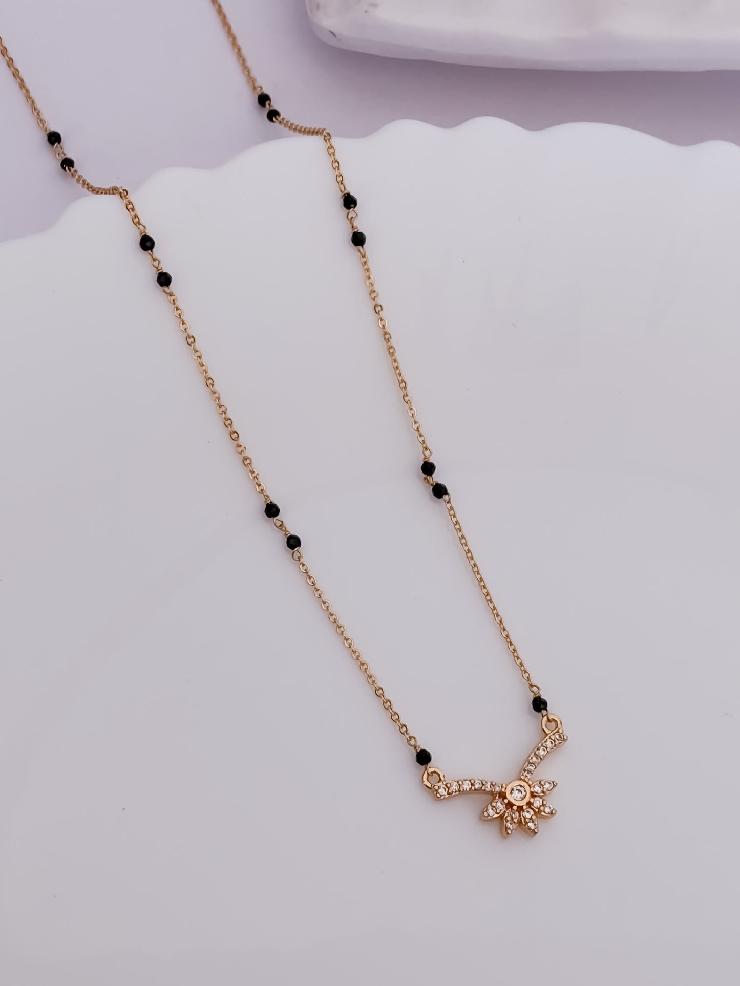 Buy 1 Get 1 Free - American Diamond Fancy Gold Plated Mangalsutra