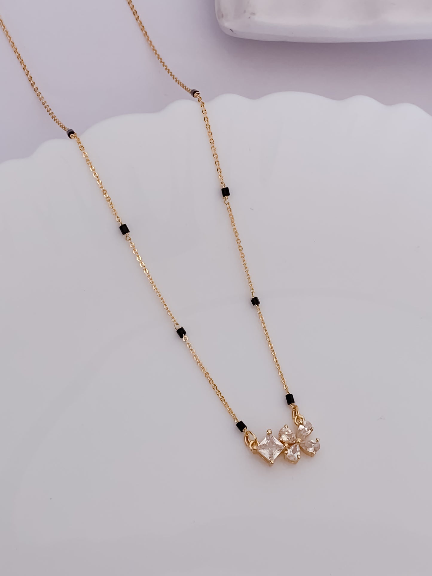 Buy 1 Get 1 Free - American Diamond Gold Plated Fancy Mangalsutra