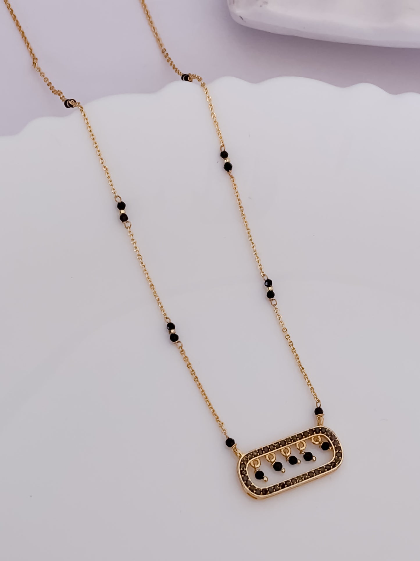 Buy 1 Get 1 Free - American Diamond Gold Fancy Delicate Mangalsutra