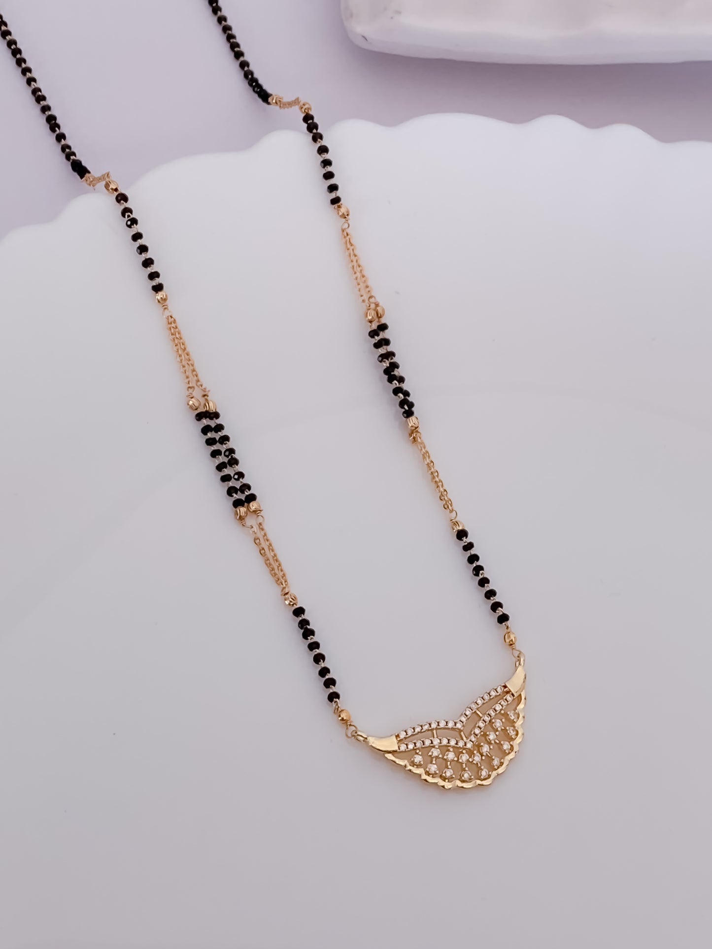 Buy 1 Get 1 Free - American Diamond Gold Fancy Delicate Mangalsutra