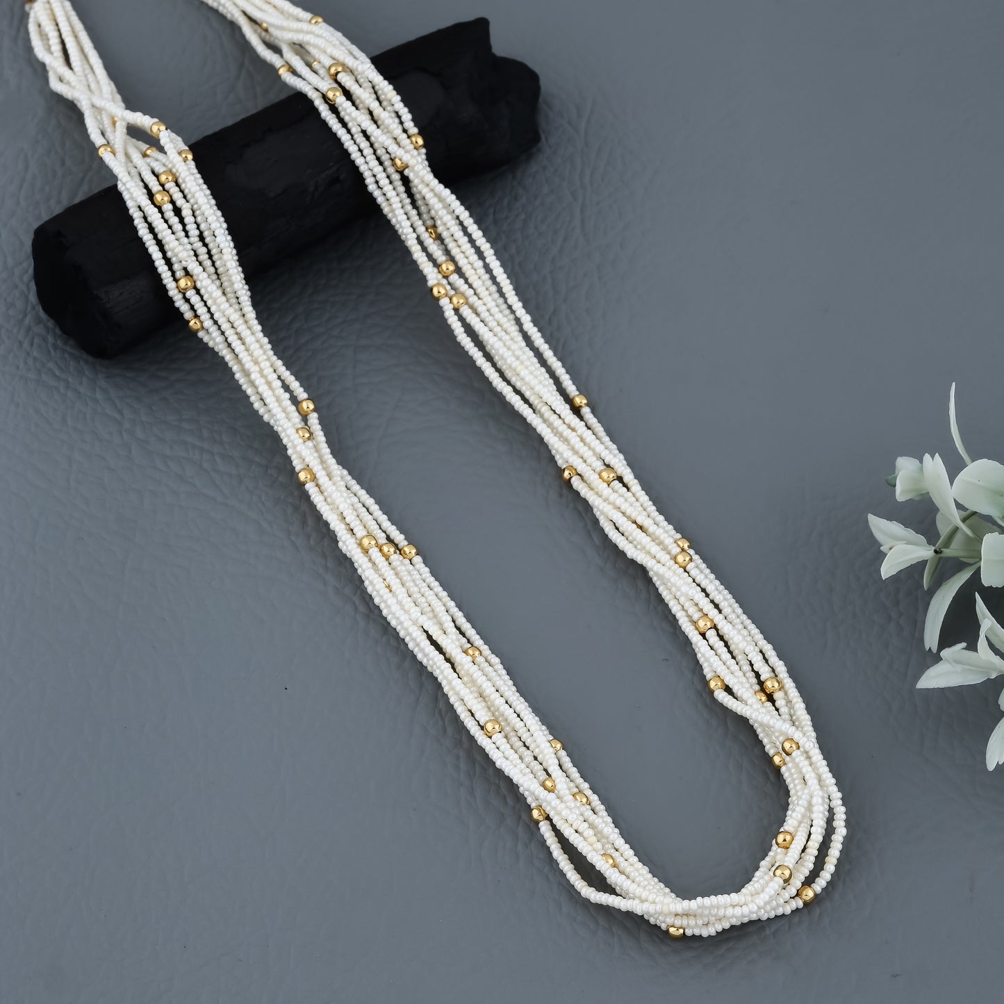 Fancy Western Crystal Mala 8 Line Length 18 Inch - Western Mala Set - Belleza Jewels