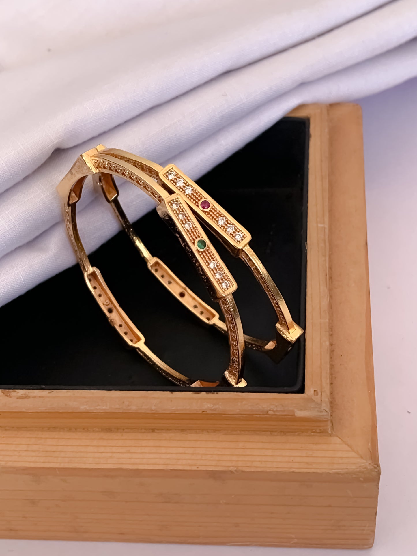 Buy 1 Get 1 Free - Savitri Bangals (set of 2 ) - Bangles - Belleza Jewels