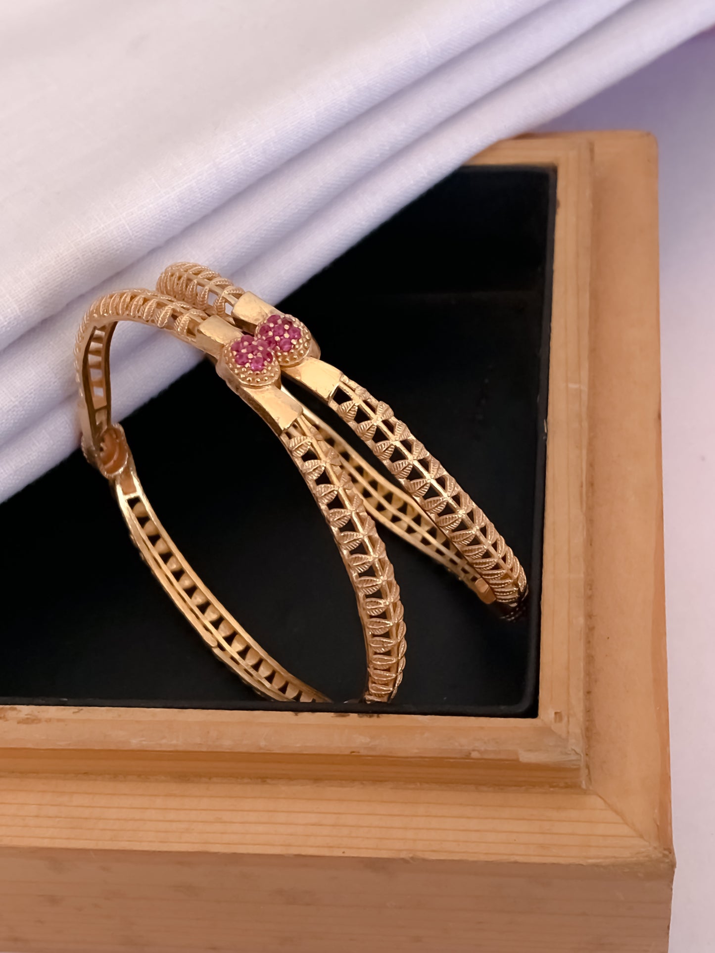 Buy 1 Get 1 Free - Yamini Bangals (set of 2 ) - Bangles - Belleza Jewels