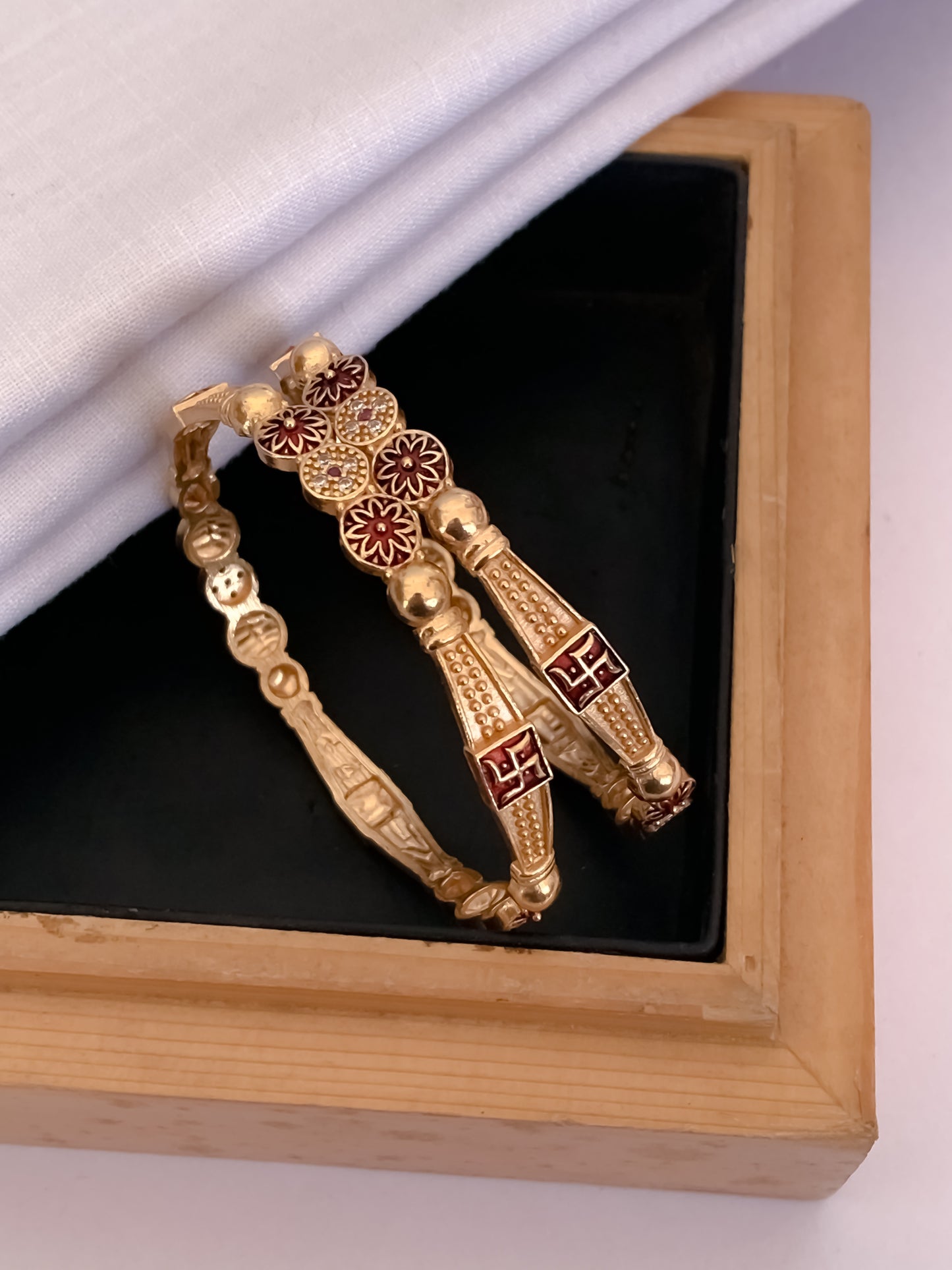 Buy 1 Get 1 Free - Shagun Bangals (set of 2 ) - Bangles - Belleza Jewels