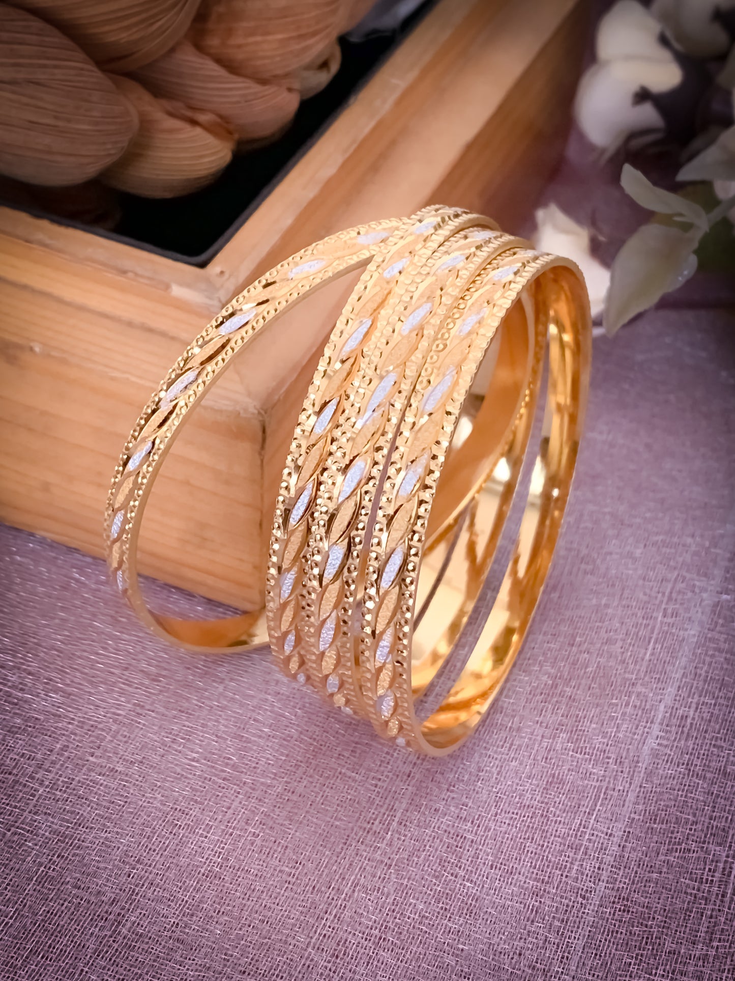Buy 1 Get 1 Free - Mira Bangals ( set of 4 ) - Bangles - Belleza Jewels