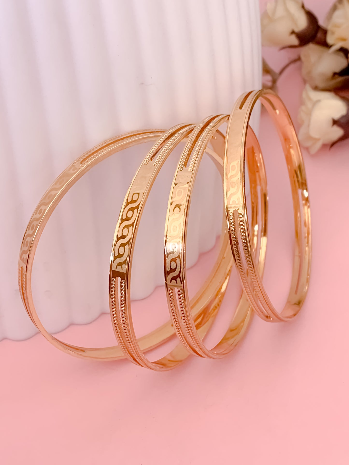 BUY 1 GET 1 FREE - Shakti Bangles (Set of 4) - Bangles - Belleza Jewels