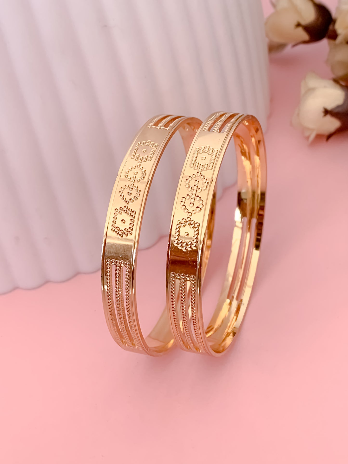 BUY 1 GET 1 FREE - Parvati Bangals (Set of 2) - Bangles - Belleza Jewels