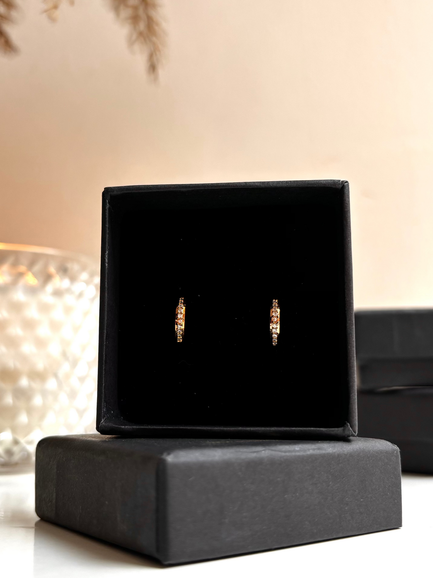 BUY 1 GET 1 FREE -American Diamond Rose Gold Nice Design Single Line Baali Earrings