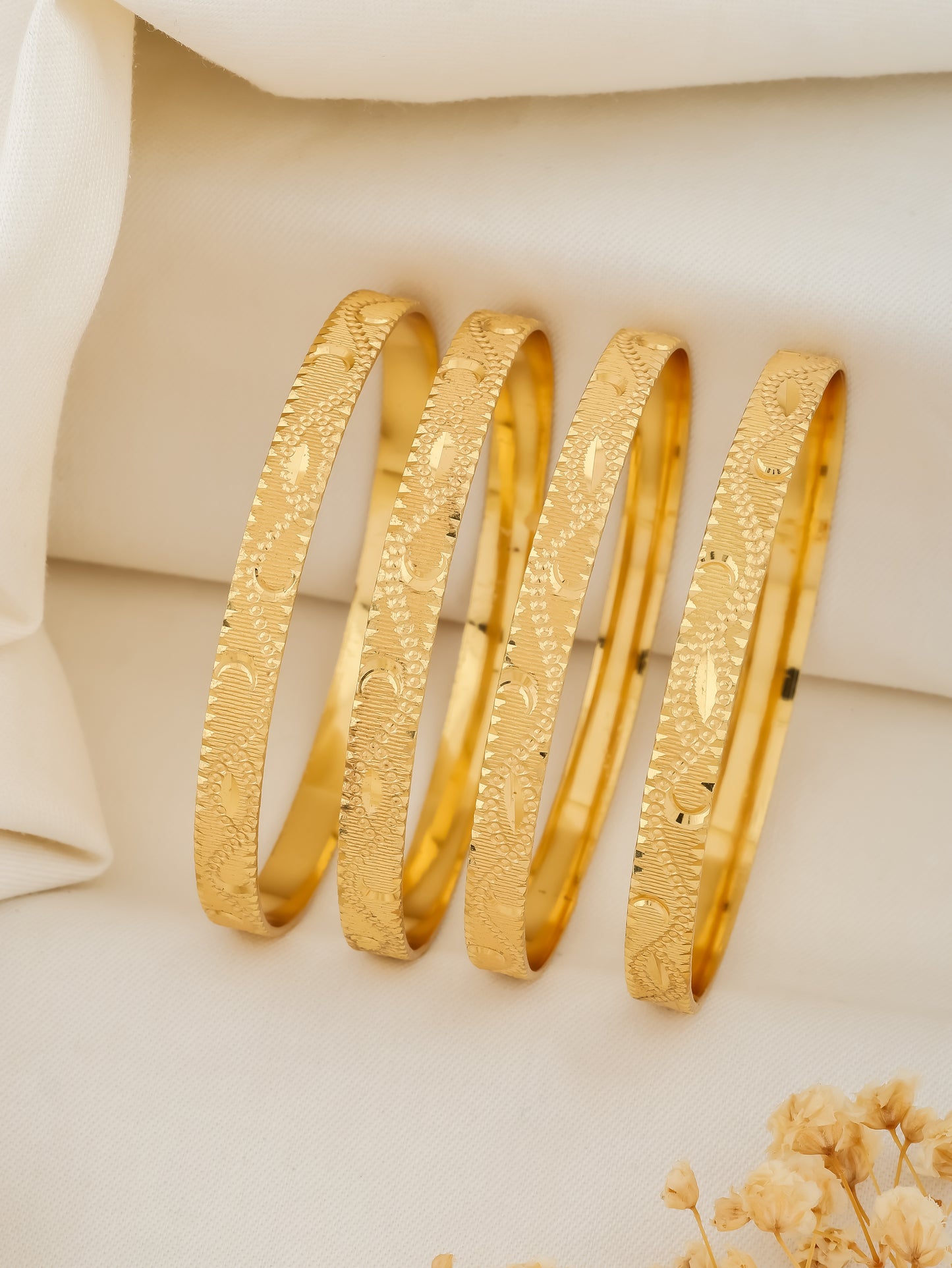 BUY 1 GET 1 FREE - Riona Bangles (Set of 4) - Bangles - Belleza Jewels