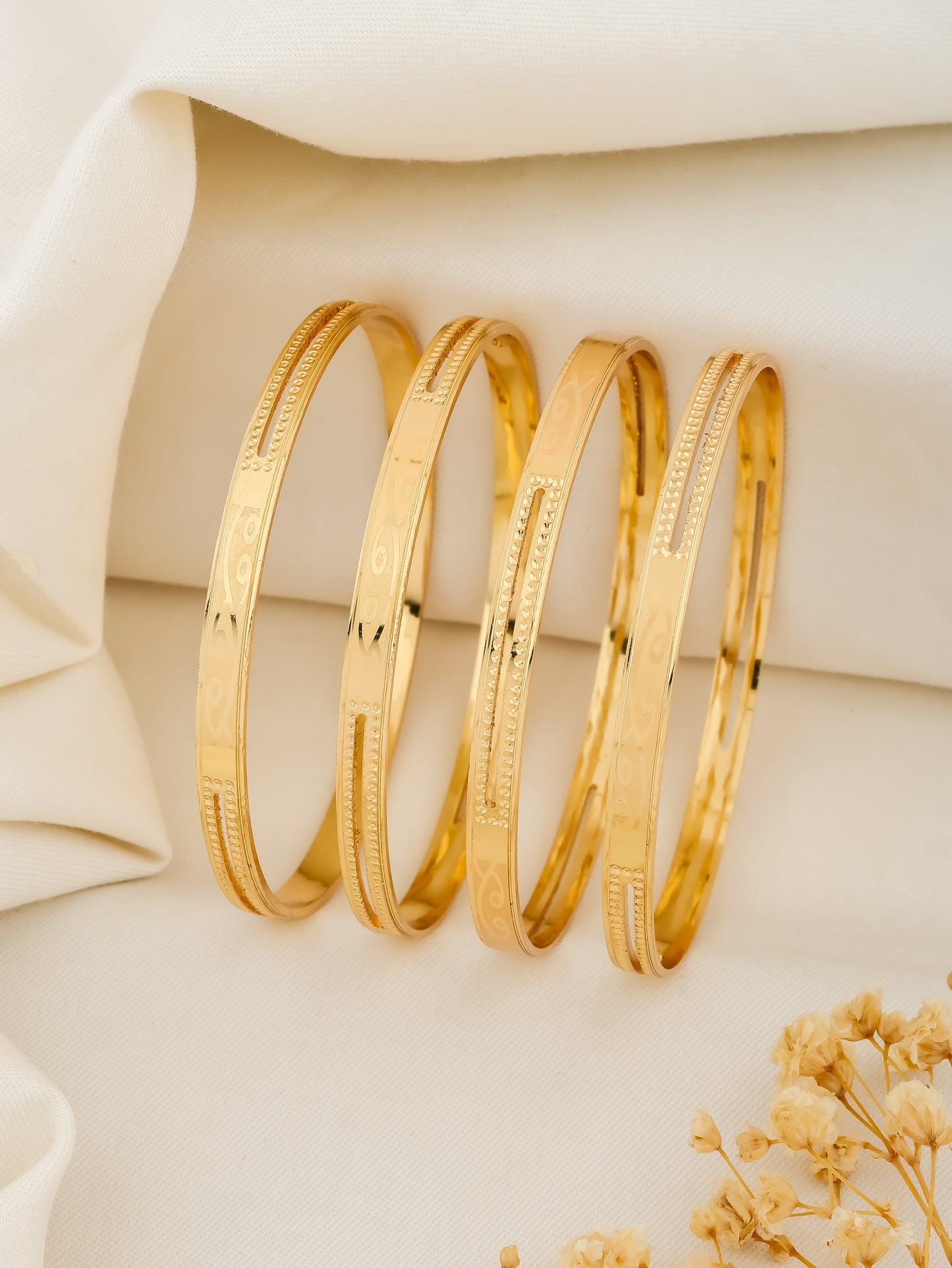 BUY 1 GET 1 FREE - Dhara Bangles (Set of 4) - Bangles - Belleza Jewels