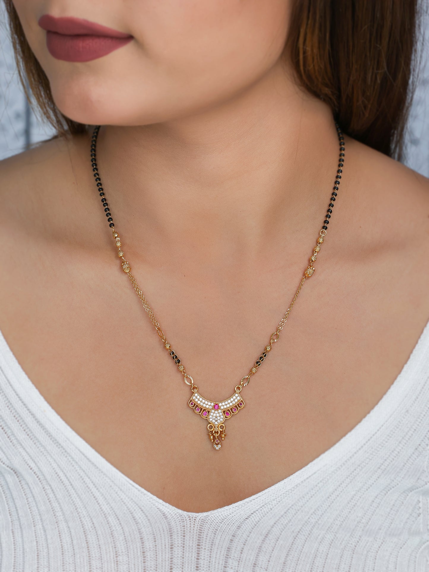 BUY 1 GET 1 FREE- Fancy High Gold Plated Delicated Mangalsutra