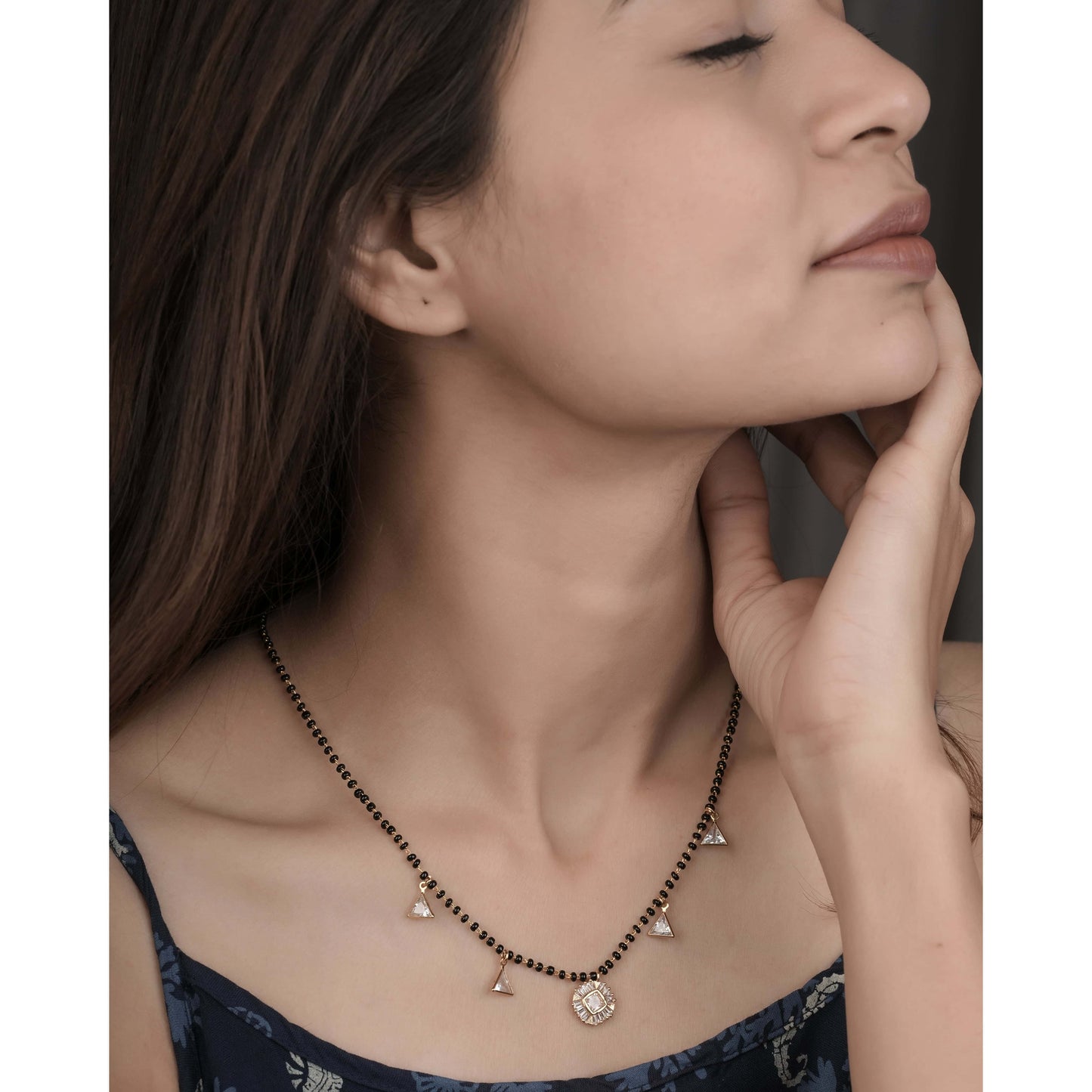 BUY 1 GET 1 FREE - American Diamond High Gold Plated Fancy Mangalsutra - Mangalsutra - Belleza Jewels