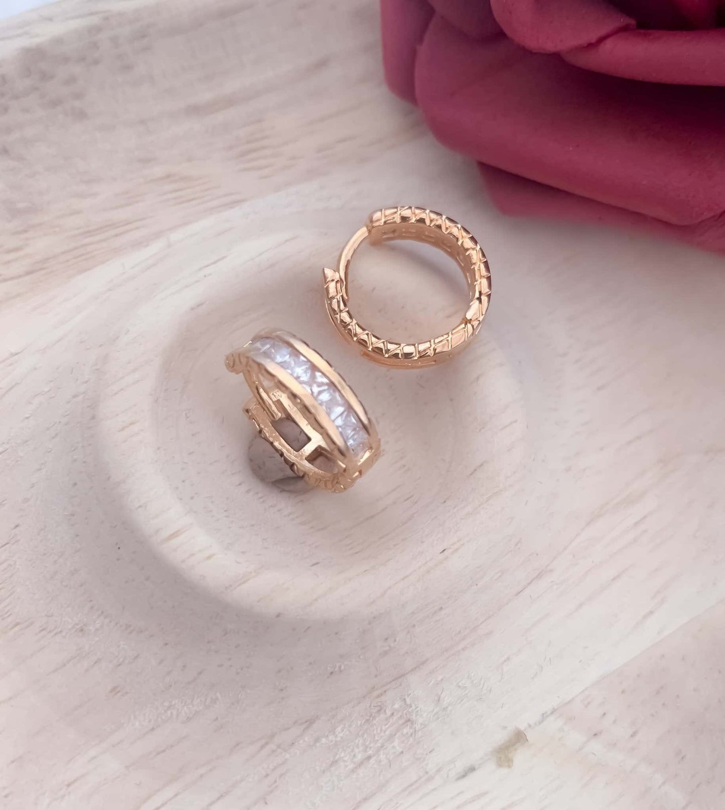 BUY 1 GET 1 FREE -American Chowki Diamond Rose Gold Fancy Baali Earring - Earrings - Belleza Jewels