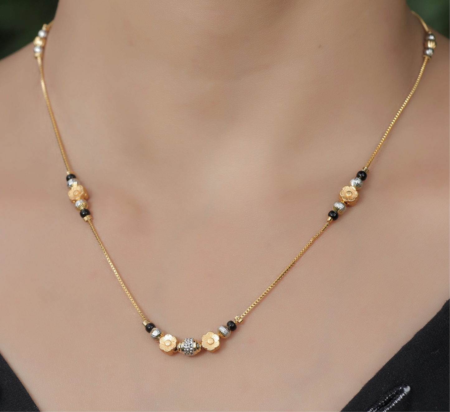 BUY 1 GET 1 Free- American Diamond Gold Plated Fancy chain Mangalsutra - Mangalsutra - Belleza Jewels