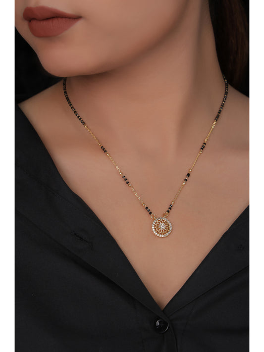 Buy 1 Get 1 Free - American Diamond Gold Plated Fancy chain Mangalsutra