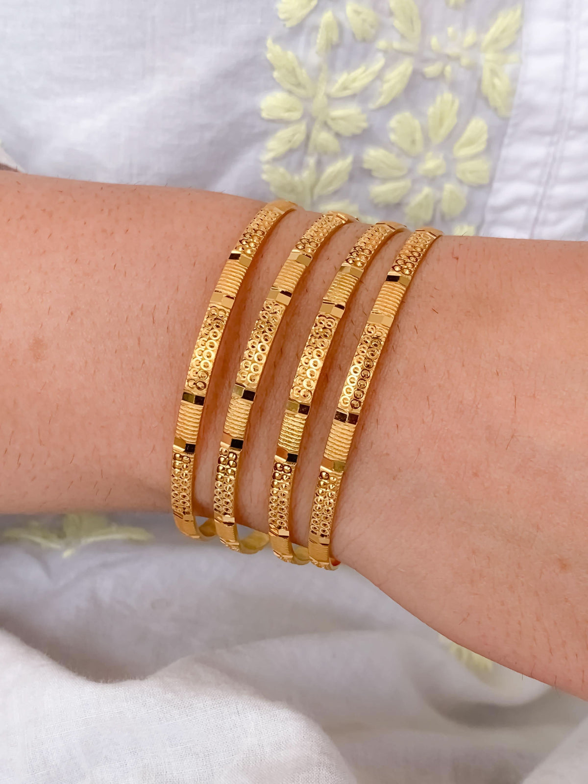 Buy 1 Get 1 Free -Varsha Bangles ( set of 4 ) - Bangles - Belleza Jewels