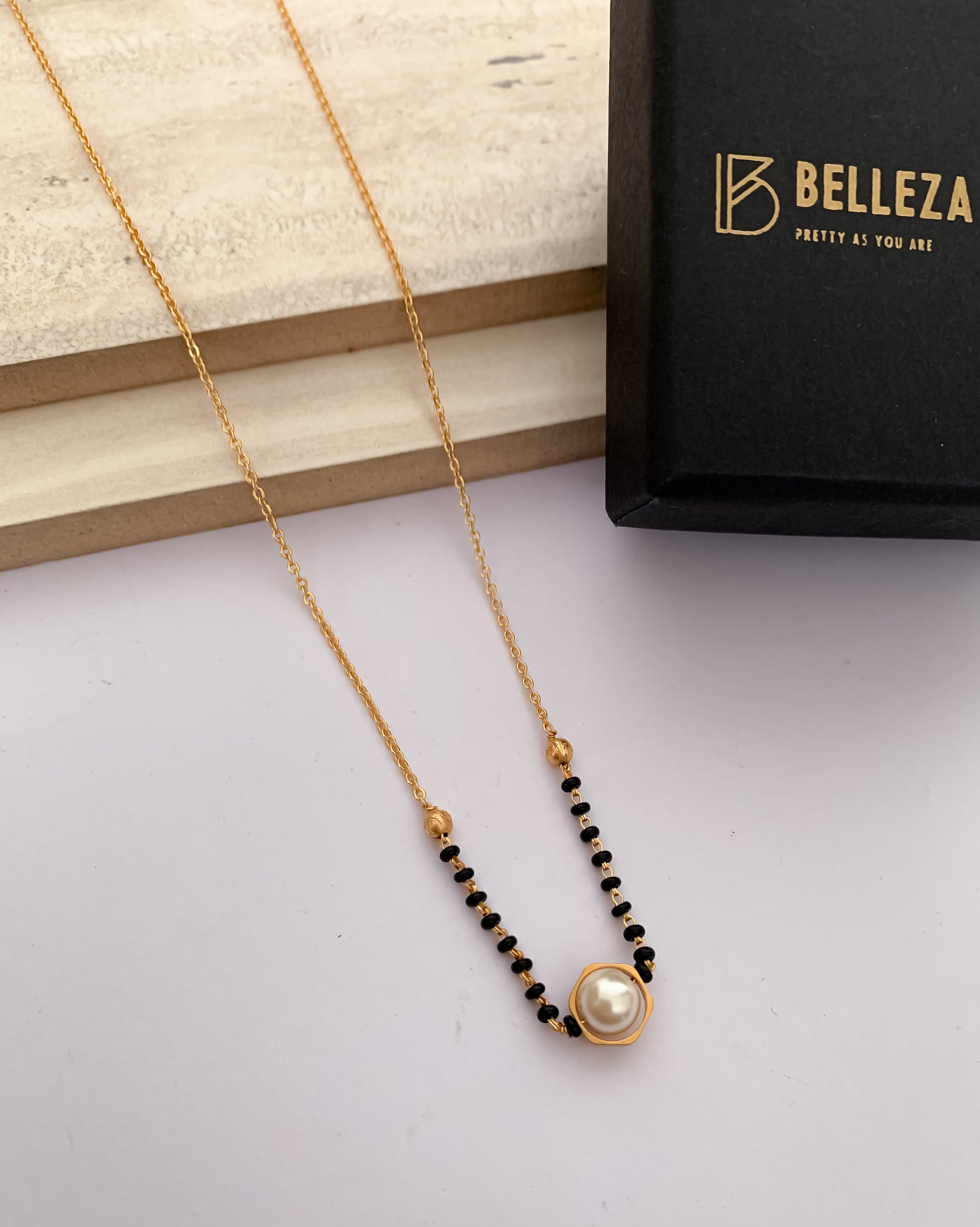 Buy 1 Get 1 Free Fancy Matt Finished Pearl Round Mangalsutra - Mangalsutra - Belleza Jewels