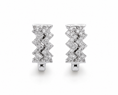American Diamond silver Pleted Fancy Delicate Bali Earring