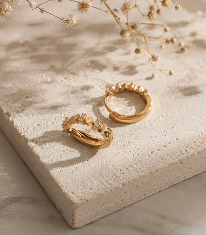 American Diamond Fancy Look Delicate Rose Gold Baali Earring