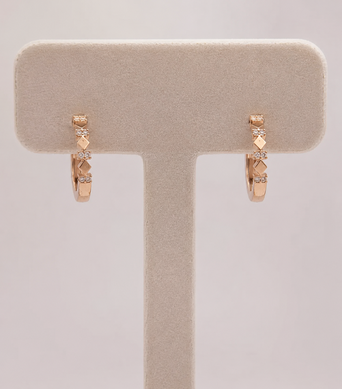 American Diamond Fancy Look Delicate Rose Gold Baali Earring