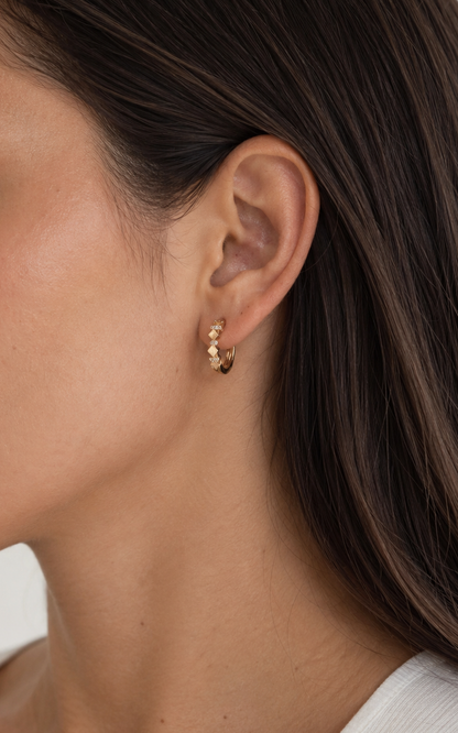 American Diamond Fancy Look Delicate Rose Gold Baali Earring