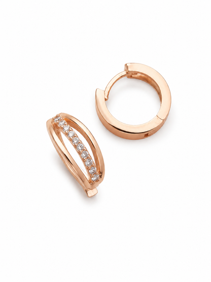 American Diamond Rose Gold Exclusive Baali Earrings
