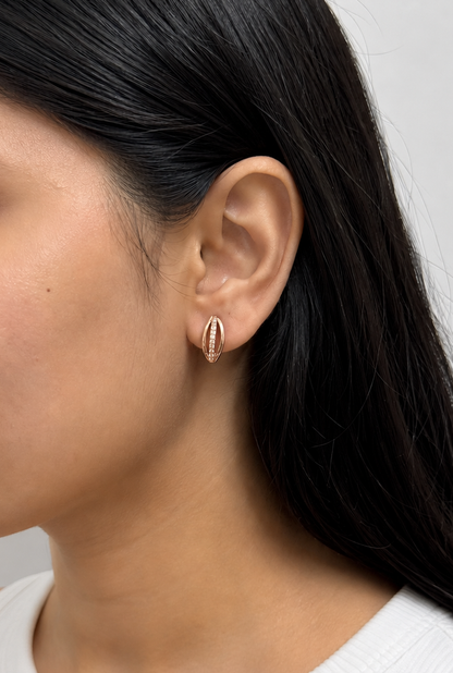 American Diamond Rose Gold Exclusive Baali Earrings