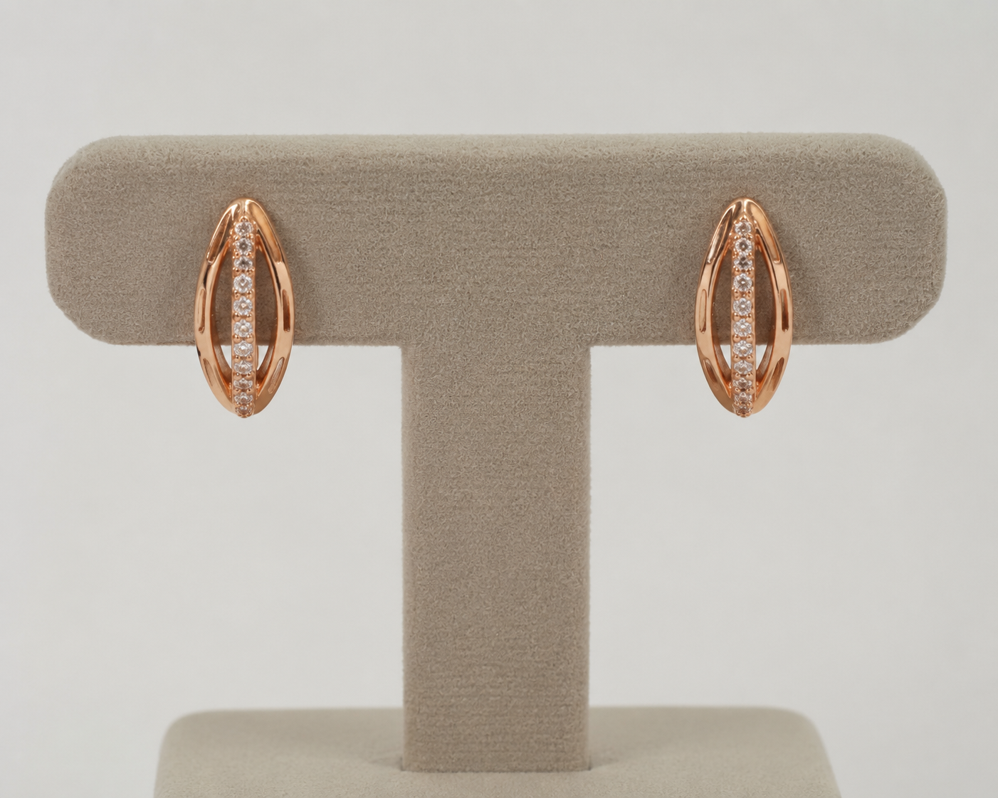 American Diamond Rose Gold Exclusive Baali Earrings