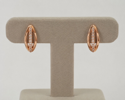 American Diamond Rose Gold Exclusive Baali Earrings