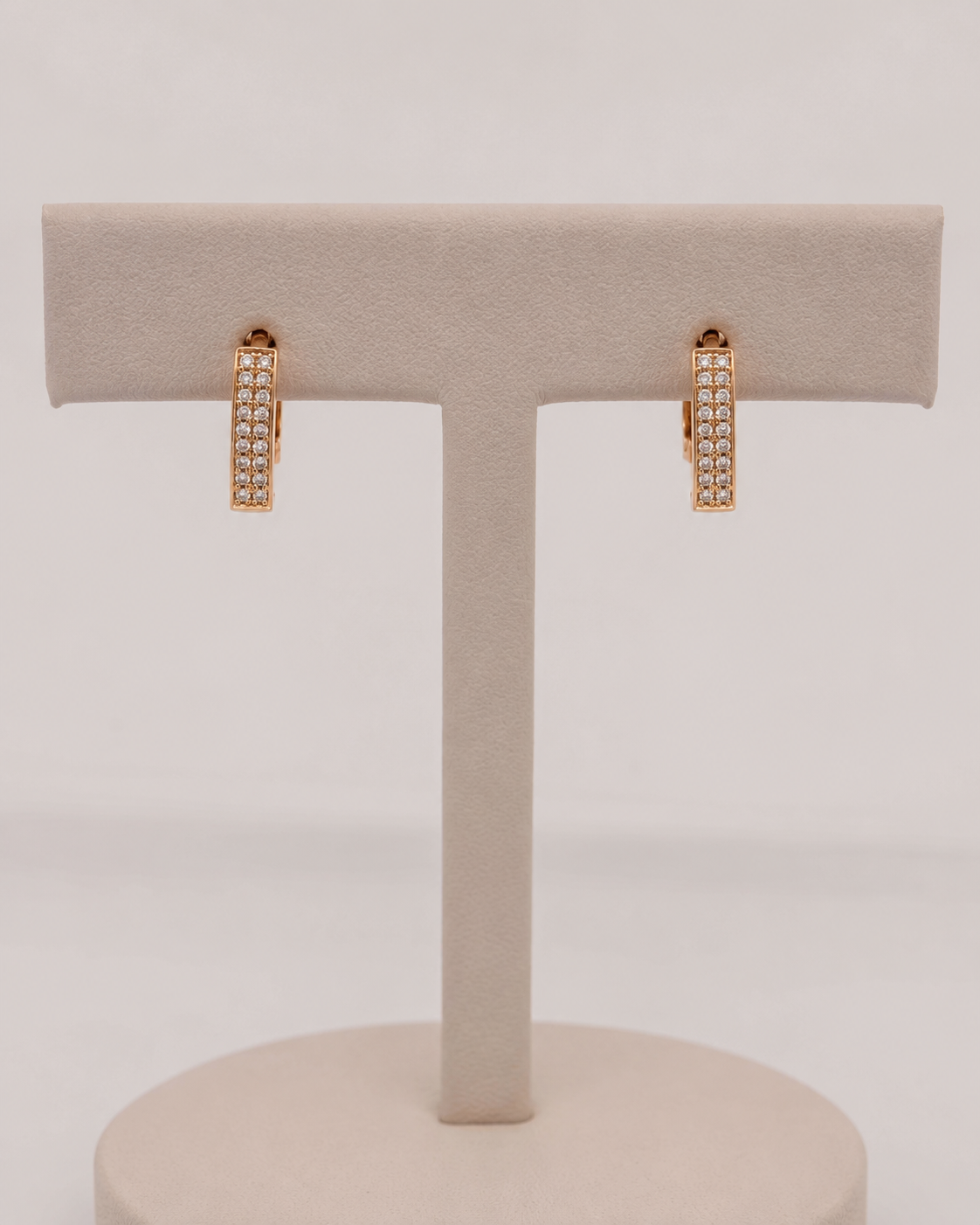 American Diamond Rose Gold Bali Earrings