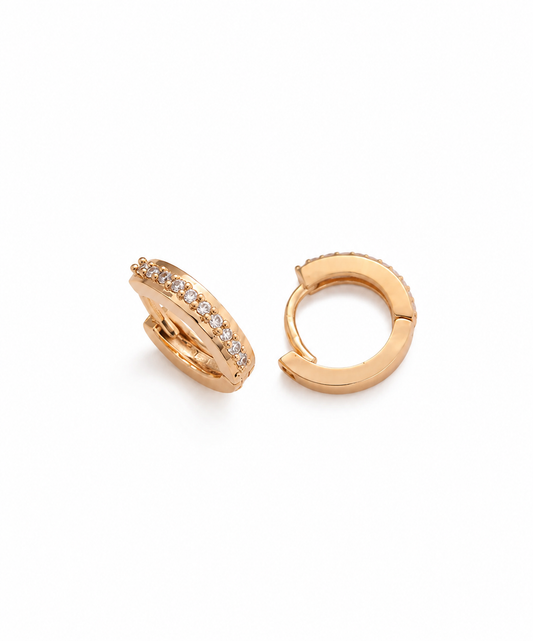 Buy 1 Get 1 Free -American Diamond Rose Gold Nice Design Single Line Baali Earrings
