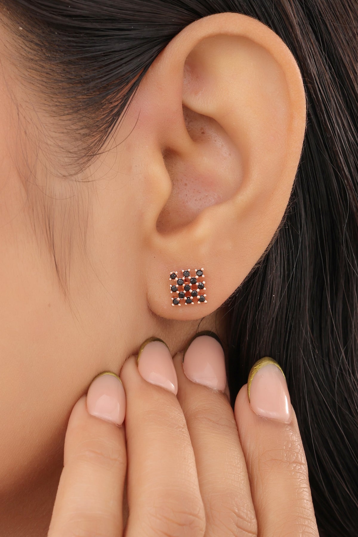 Buy 1 Get 1 Free American Diamond Rose Gold Fancy Earrings - Earrings - Belleza Jewels