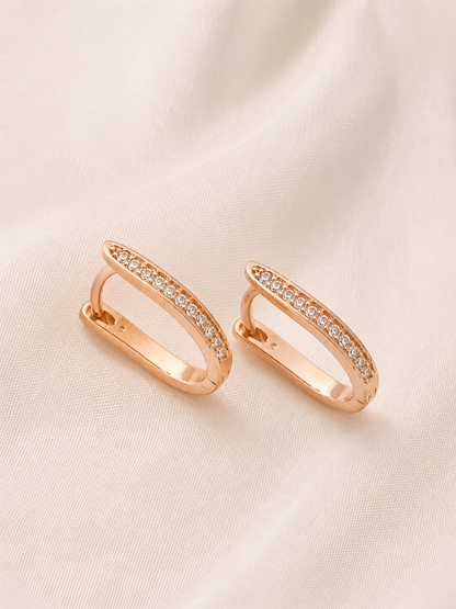 American Diamond Rose Gold Nice Design Baali Earrings