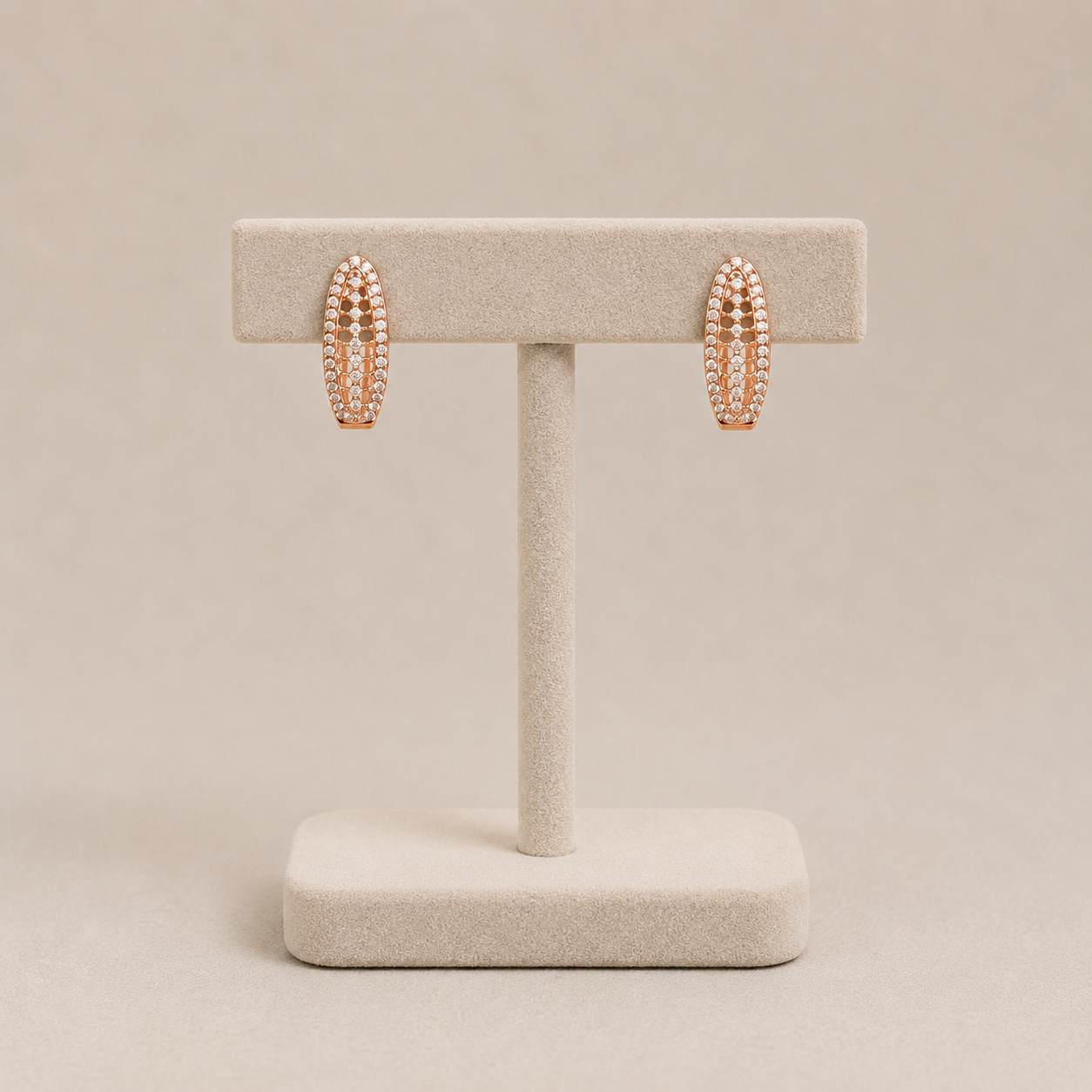 American Diamond Rose Gold Fancy Earrings