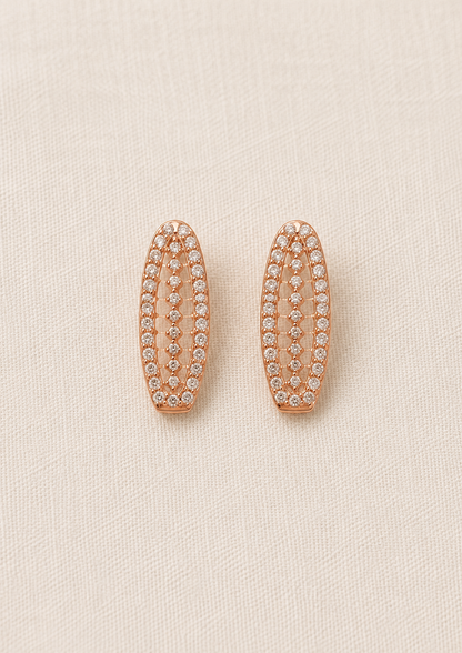 American Diamond Rose Gold Fancy Earrings