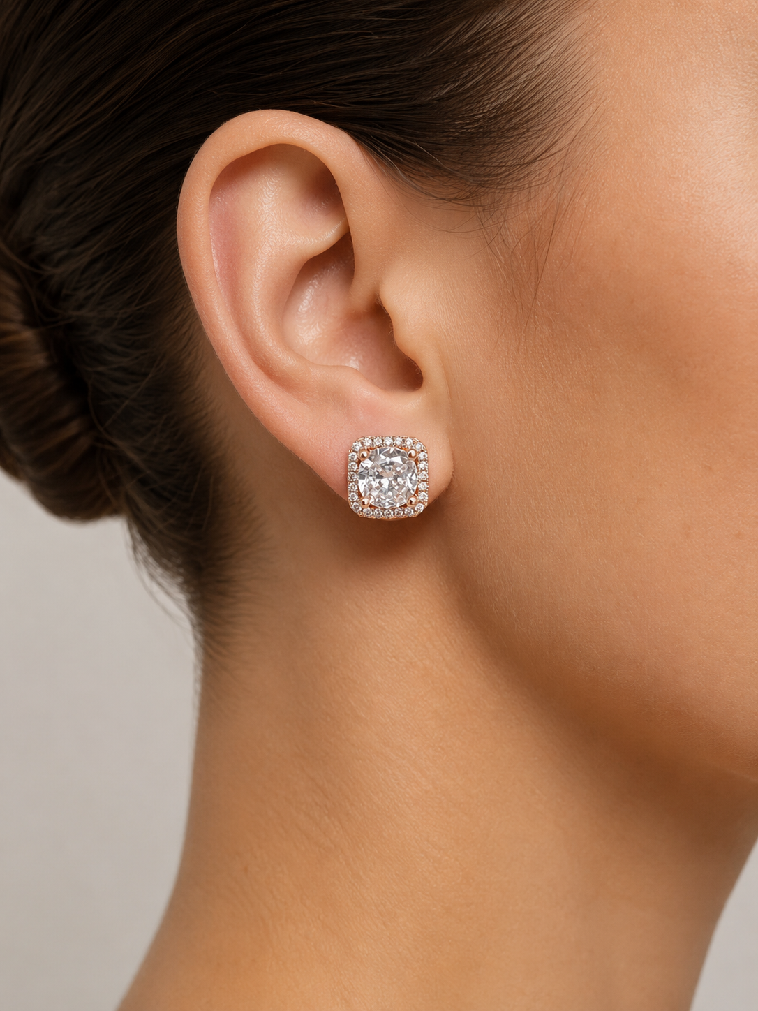 American Diamond Rose Gold Fancy Earrings