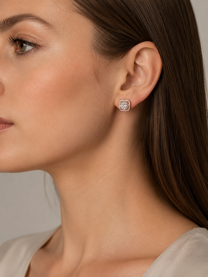 American Diamond Rose Gold Fancy Earrings