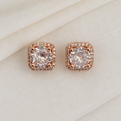 American Diamond Rose Gold Fancy Earrings