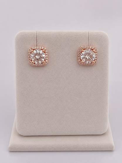 American Diamond Rose Gold Fancy Earrings