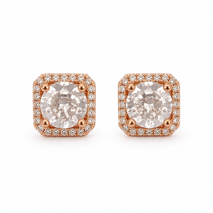 American Diamond Rose Gold Fancy Earrings