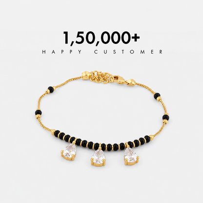 Triple Drop American Diamond Mangalsutra Bracelet for Women