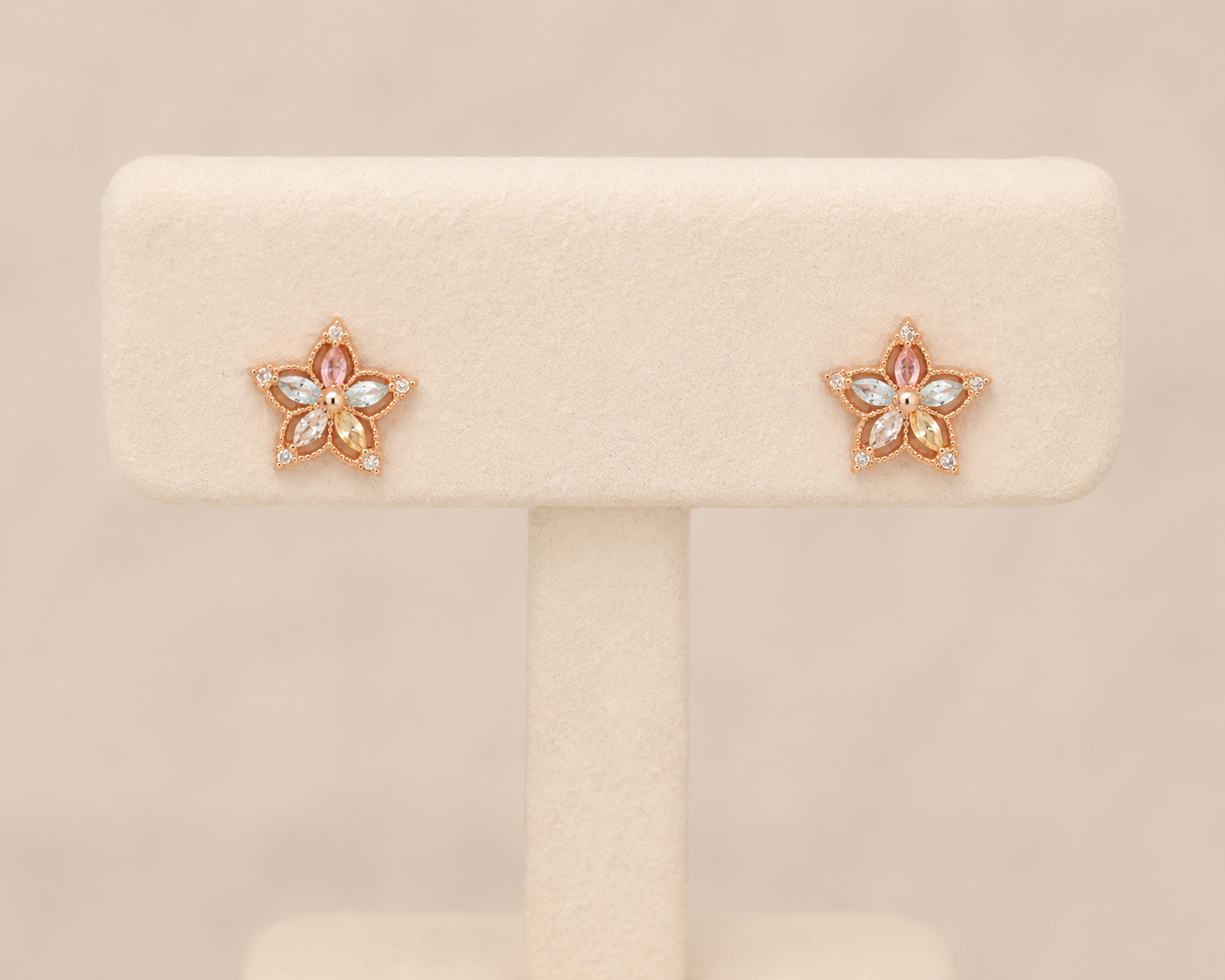 Multi color American Diamond gold pleted Earrings Tops